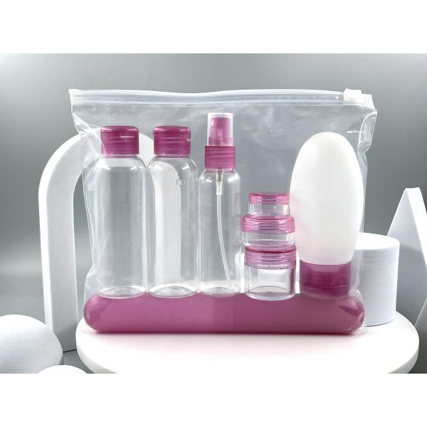 Portable Clear Skin Care Packaging PS Cream Jar for Customized Color Shape Travel Set