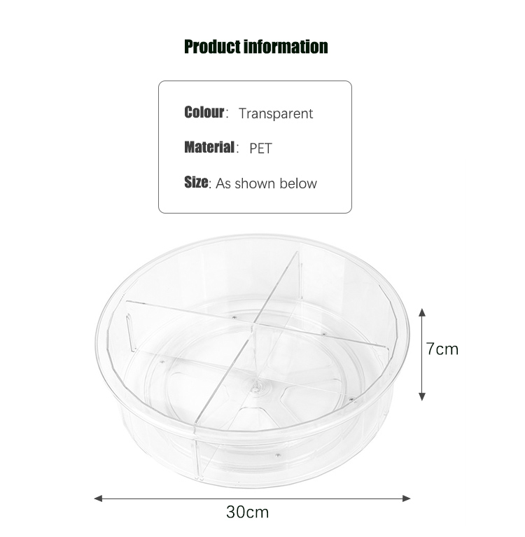 Transparent PET Multi-Function Rotating Storage Organizing Boxes Plastic on Sale