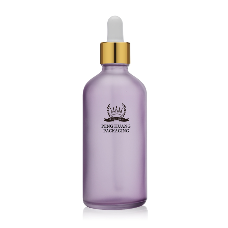 Custom 15ml 30ml 50ml 100ml Serum Dropper Bottles OEM Purple Painting