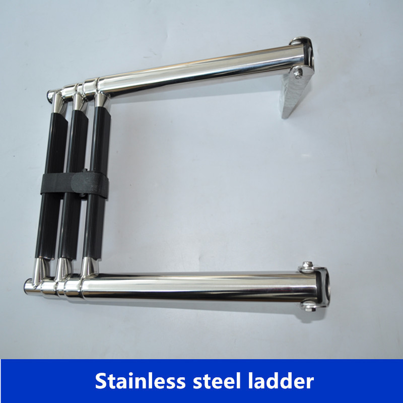 STAINLESS STEEL 4 STEP BOAT BOARDING TELESCOPING LADDER FROM CHINA SUPPLIER ISURE MARINE