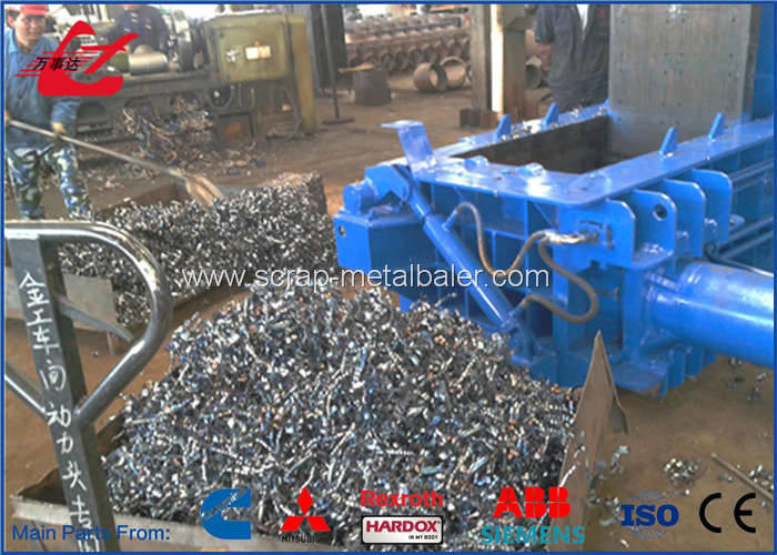 Various Bale Shape Steel Shavings Baler Scrap Metal Press Machine 18.5kW Motor