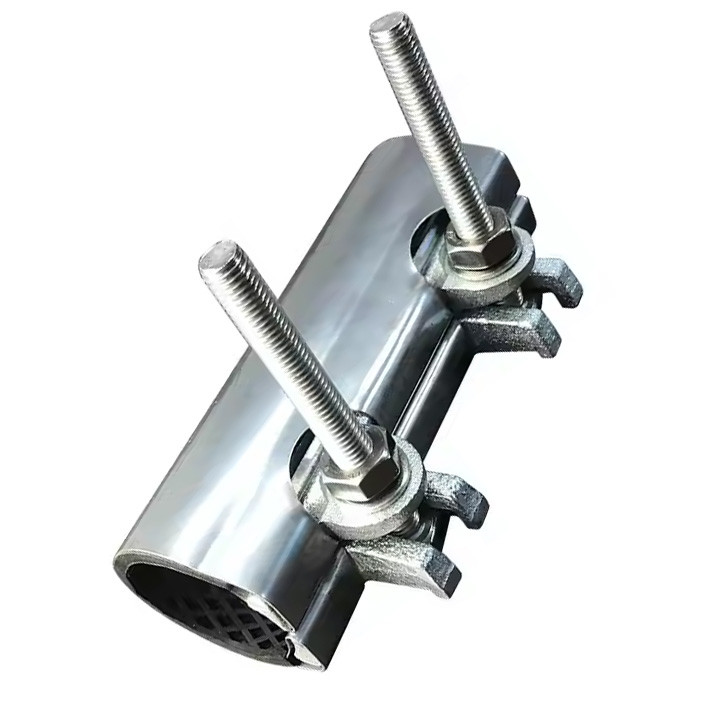 PN16 Ductile Iron Pipe Repair Clamps Pe PVC HDPE Water And Oil Straight Pipe EPDM Rubber Seals Pipe Leak Repair Clamp