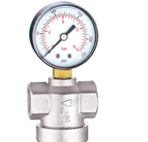 Optimize Flow Rate with Brass Pressure Relief Valve Water Pressure Gauge in Various Sizes floor heating manifold fitting