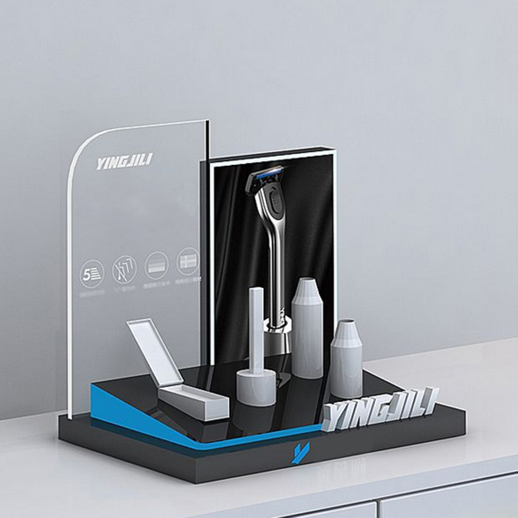 Customized Cosmetic Display Stand Tabletop Splendid Telephone Headset Holder Acrylic