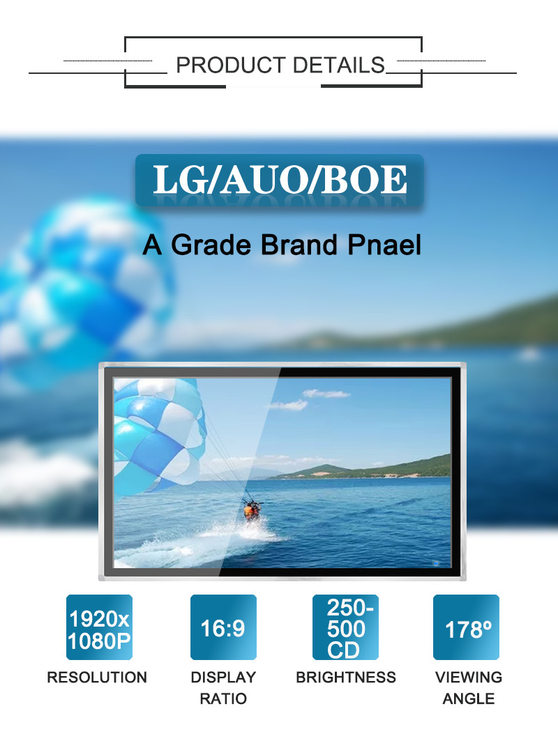4G Network CMS Remote Control Indoor Digital Signage Displays IR Touch