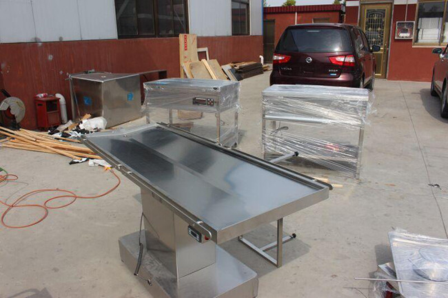 Stainless Steel animal grooming table , veterinary operating table Top 0 - 45 Angle