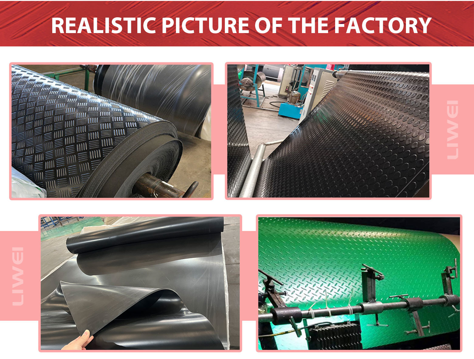 Customizable Rubber Sheet in NBR / SBR / NR / EPDM / Silicone / FKM Etc Length 1-50m