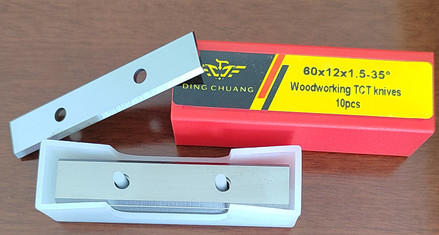 Woodworking Tungsten Carbide TCT Planer Blades With Size 60x12x1.5-35°