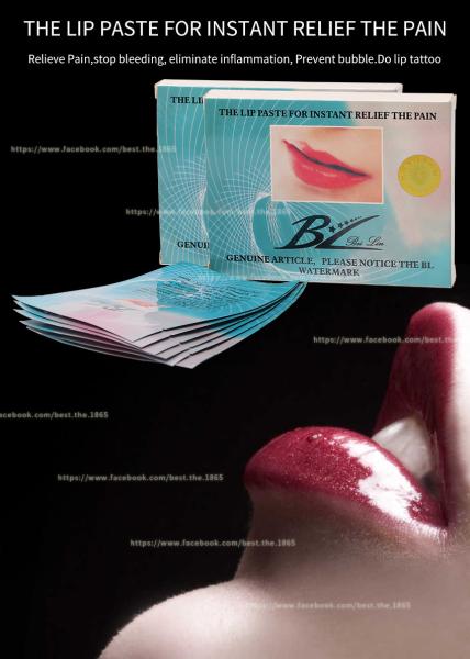 Relief Pain Lip Pad BL Permanent makeup Lip Tattoo Paste Stop Bleeding Anti