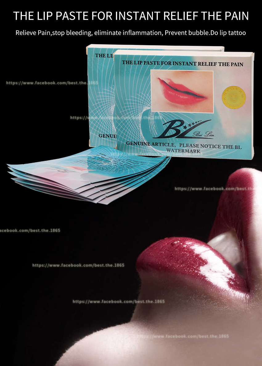 Relief Pain Lip Pad BL Permanent makeup Lip Tattoo Paste Stop Bleeding Anti Swell
