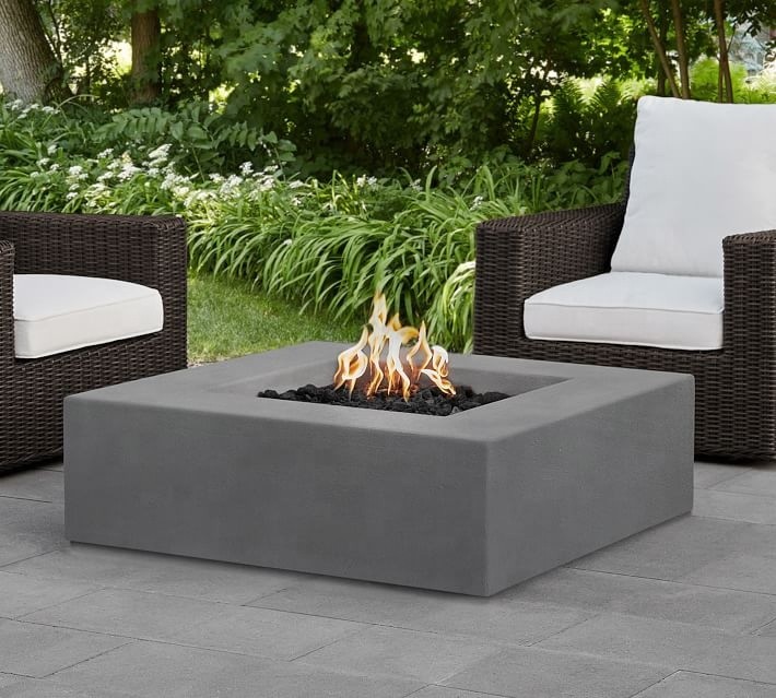 Modern Concrete Propane Outdoor Natural Gas Firepit For All Season