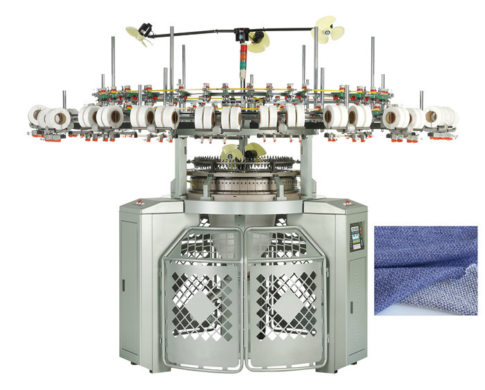 3 Thread Circular Single Jersey Knitting Machine For Fleece