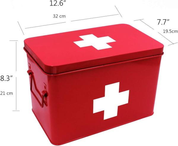 Metal First Aid Storage Box First Aid Kit medicine storage storage box Medicine