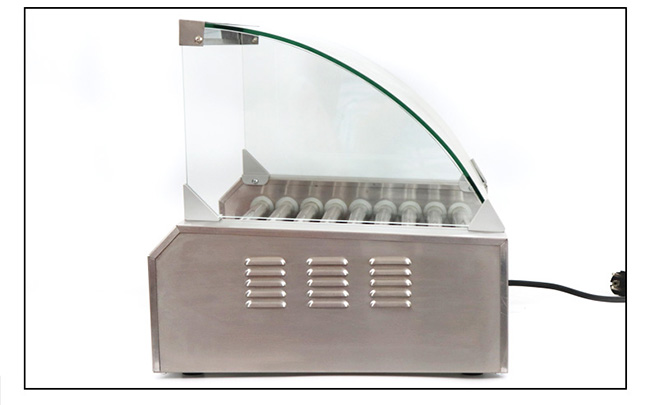 9 Sticks Grill Snack Food Processing Equipment / Commercial Hot Dog Rack Heater