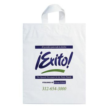 Biodegradable Carry Soft Loop Handle Bags Plastic Reinforced For Gift Packing