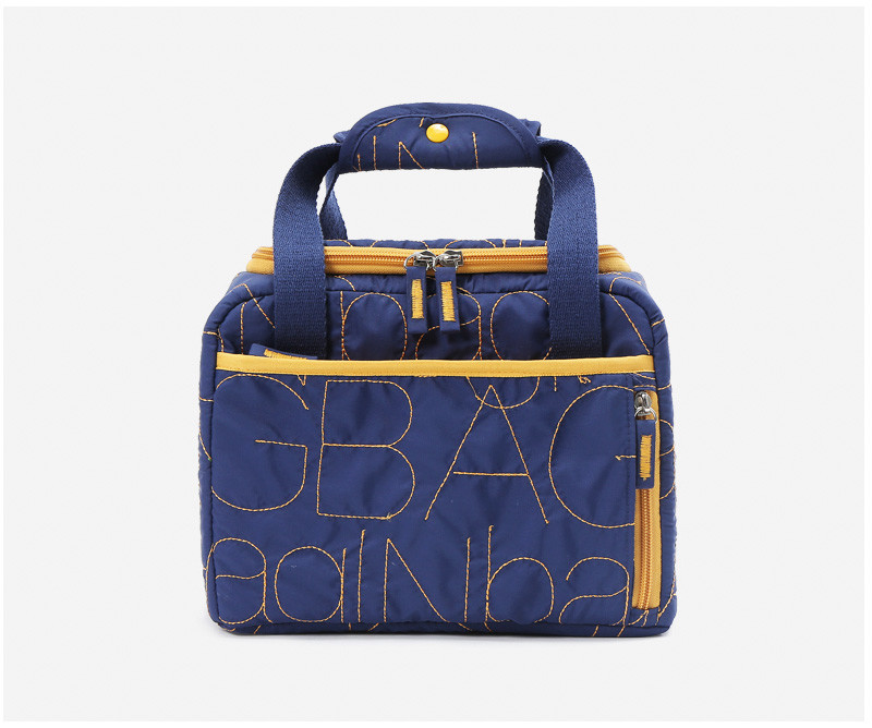 Zipper Fashion Eco Canvas Insulated Lunch Cooler Bags