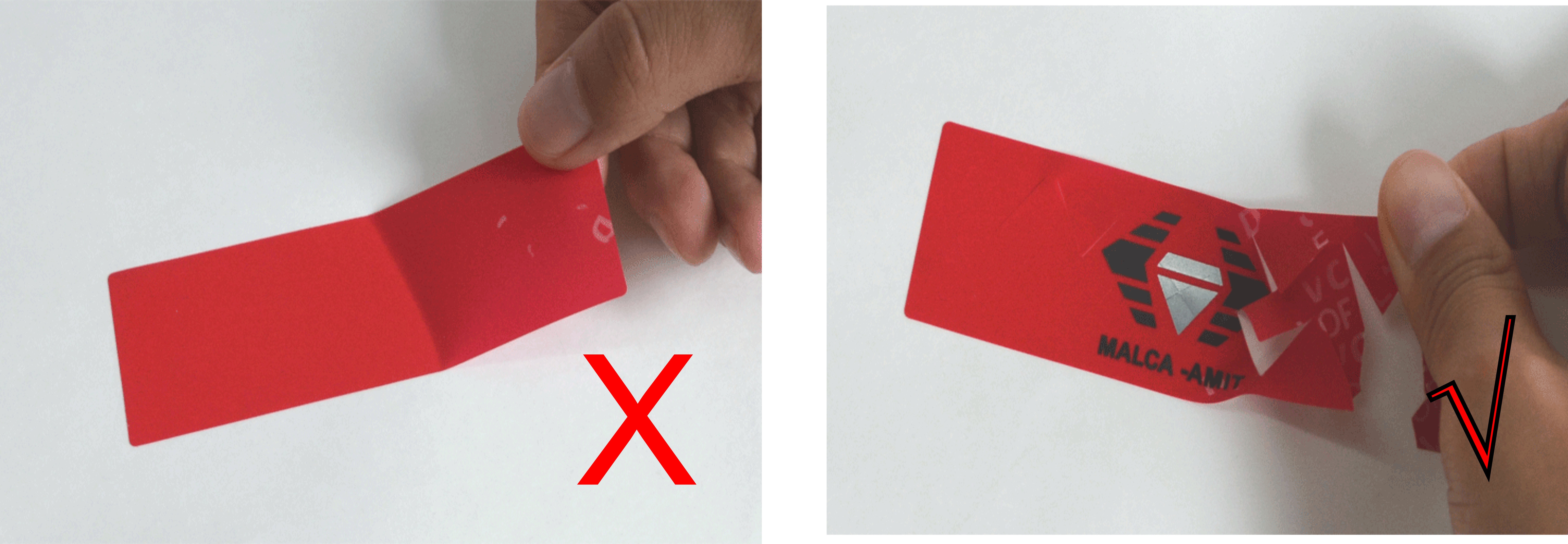 Strong Adhesive Non Residue Security Labels Applied for Wooden Box