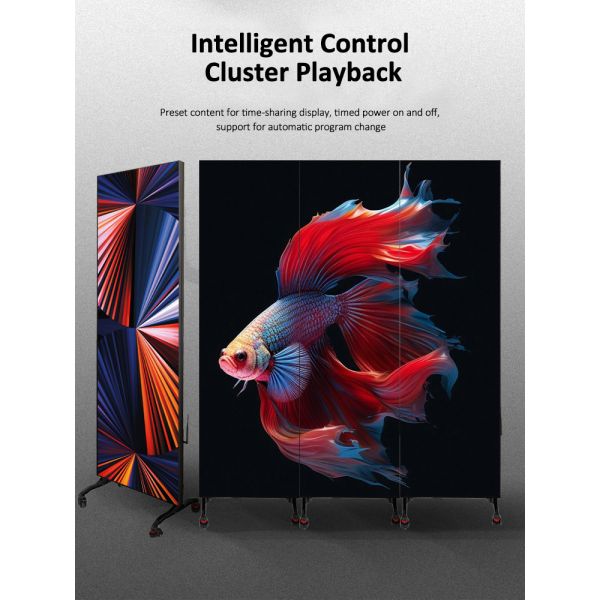 Customized Vertical Digital Foldable LED Screen Touch Poster Display Screen