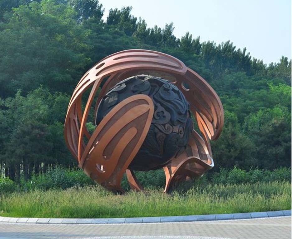 Handmade Lawn Outdoor Bronze Sculpture , Cast Bronze Garden Sculpture