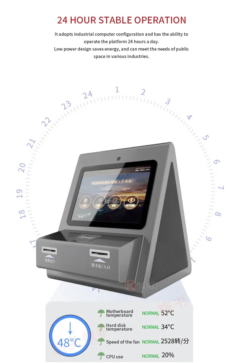 Windows Self Service Check In And Check Out Terminal Multifunction Self Service Terminal