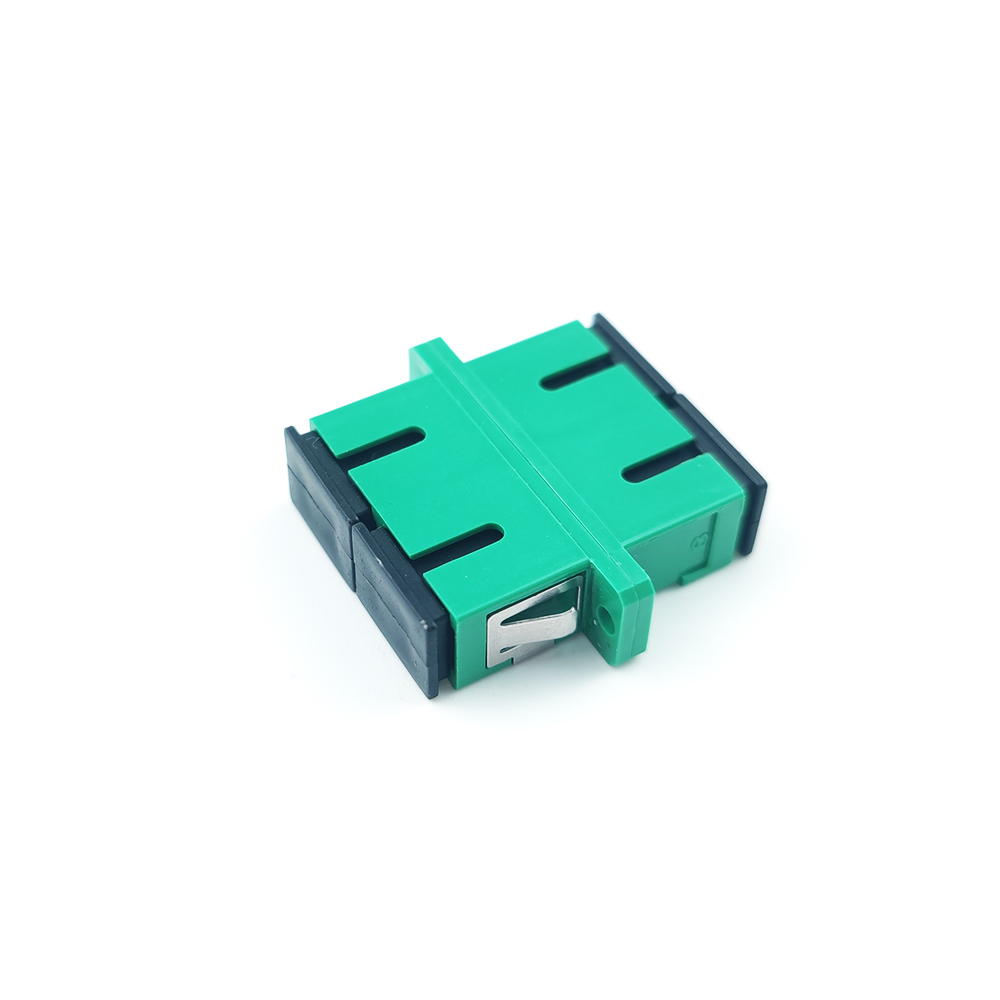 FTTH SC Optic Fiber Adapter with UPC Eared Dustproof Duplex Coupler PBT Material