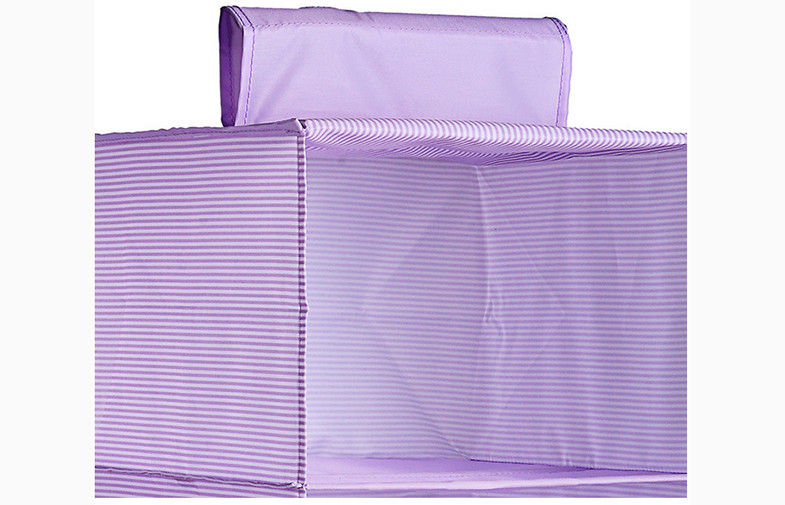 Purple Luggage Organizer Bags , Four Lattice Hanging Travel Toiletry Bag
