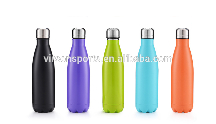 Virson Stainless steel swell outdoor sports water bottle,Double wall cola shape insulated