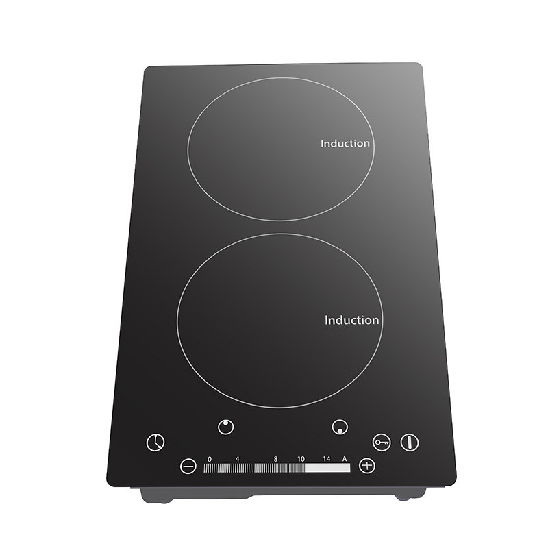 3.4KW Beveled 29cm Modular Double Burner Induction Cooktop Hob