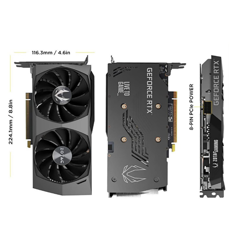 ZOTAC GeForce RTX 3060 Advanced OC 12G pc gaming graphics card support rtx3060 gpu 12gb cooling fan