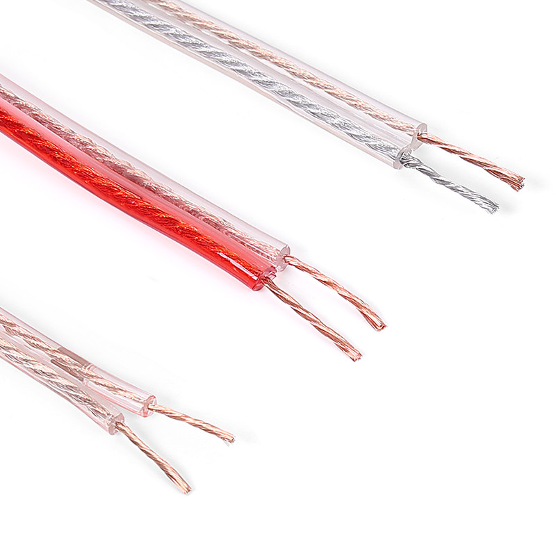 Transparent Soft Copper OFC 2 Core 14 Awg Composite Audio Video Cable