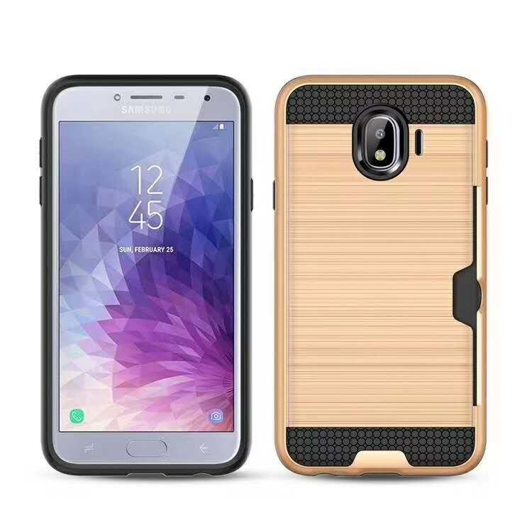 Colorful Metal Brushed with Side Card Pocket Function Protective Shell For LG V10 V20 K8 2018 Q8 Q7+ LV3 2018 G710 X5