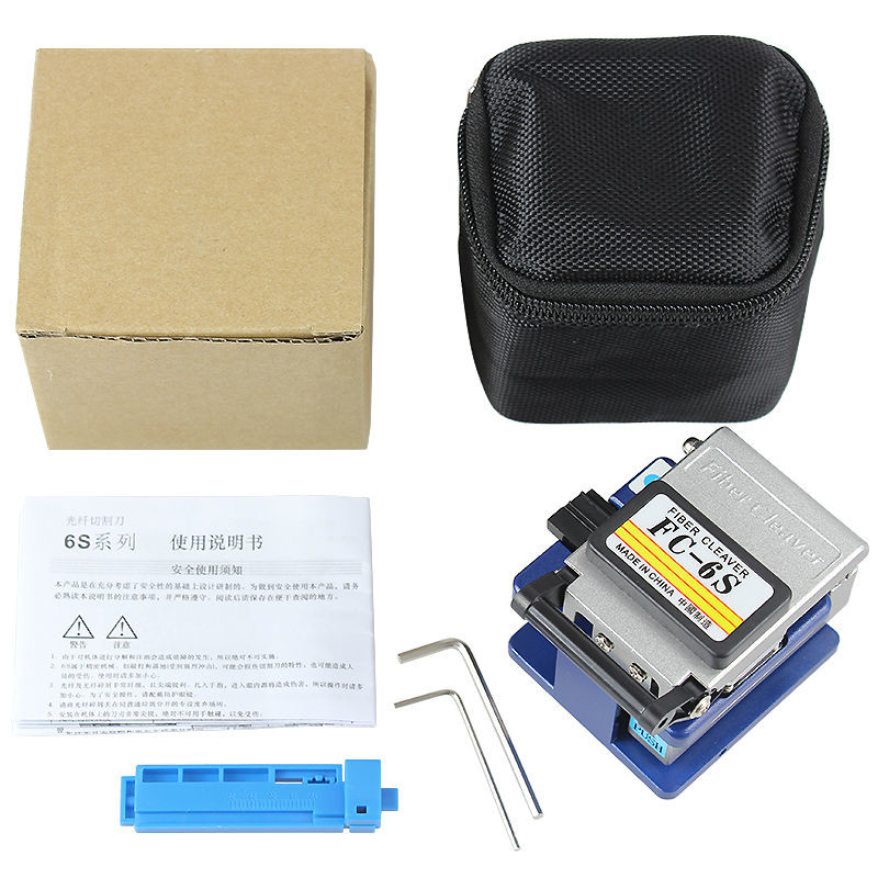 FC-6S Cold Splicing Special Fiber Optic Tools Tungsten Steel Blade Fiber Optical Cleaver