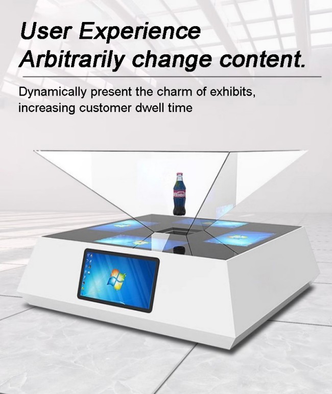Exhibition Hall Dedicated Stereoscopic Holographic Cabinet with Touch-Interactive 3D Display Supporting Customizable Three-Dimensional Projection