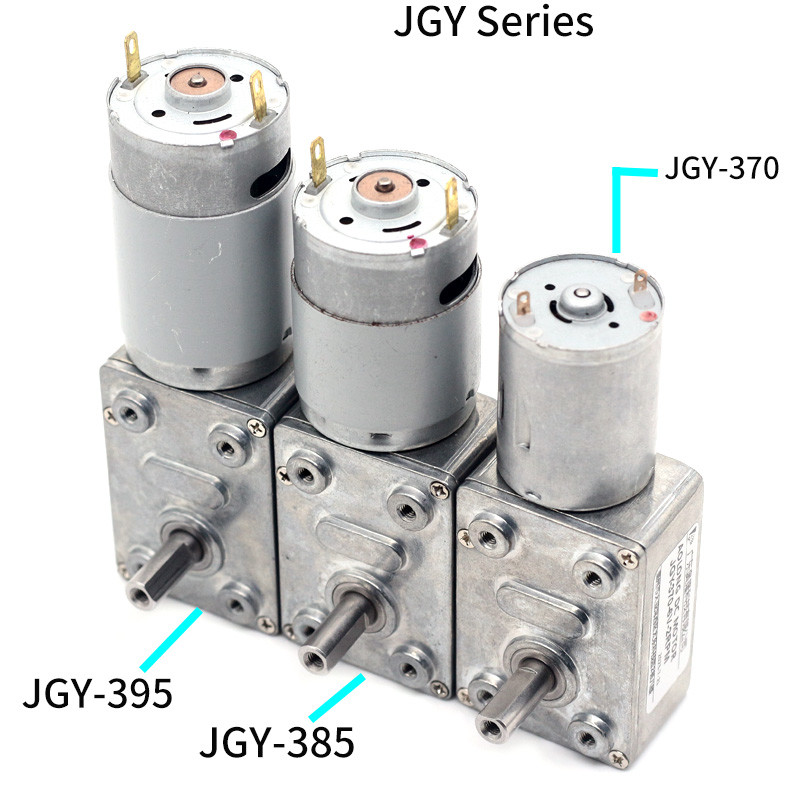 ASLONG JGY-370 37mm 6/12/24V Miniature DC Worm Gear Reducer Motor With Self-Locking Low-Speed Motor