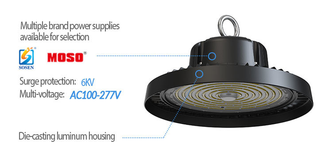 High CRI CCT Adjustable High Bay Led Lights 200w Commercial Dimmable High Bay Lights