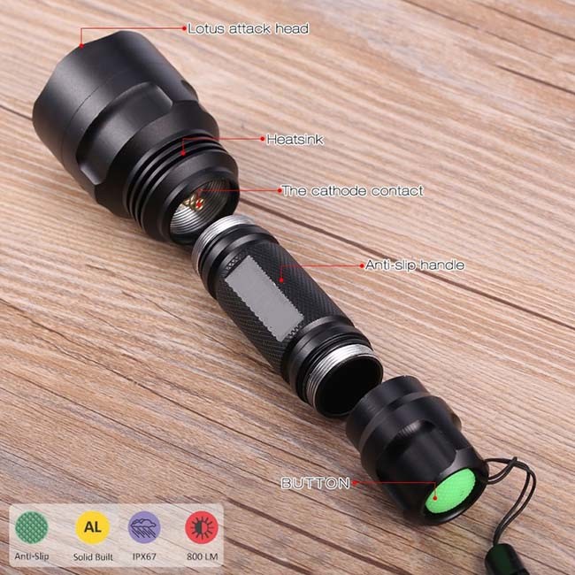 CREE XPE 5W Charging Torch Light Super Bright Rechargeable Dive Torch