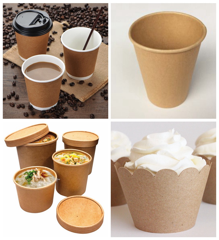 Virgin Pulp 190g + 15g PE Coated Brown Cupstock Paper For Making Paper Cup