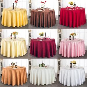 Jacquard Custom Table Covers Round Linen Tablecloths For Indoor