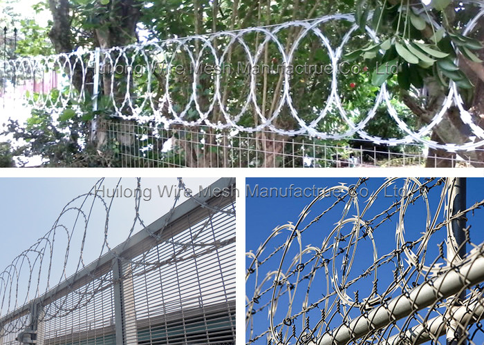 ASTM Single Loop Concertina Razor Wire Fence 2mm