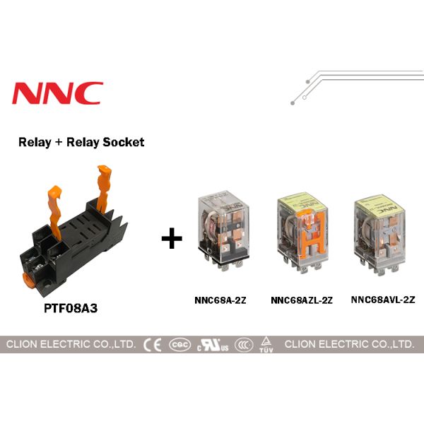 NNC Relay Socket PTF08A3 Series applied for HH61P/LY1 Relay