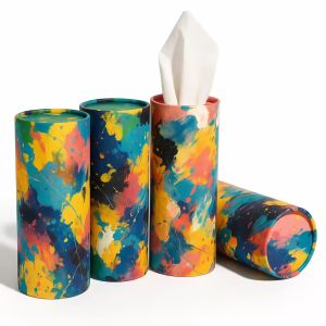 Buy cheap Custom Design Printing Recycled Cylinder Tube Packaging Tissue Paper Box product