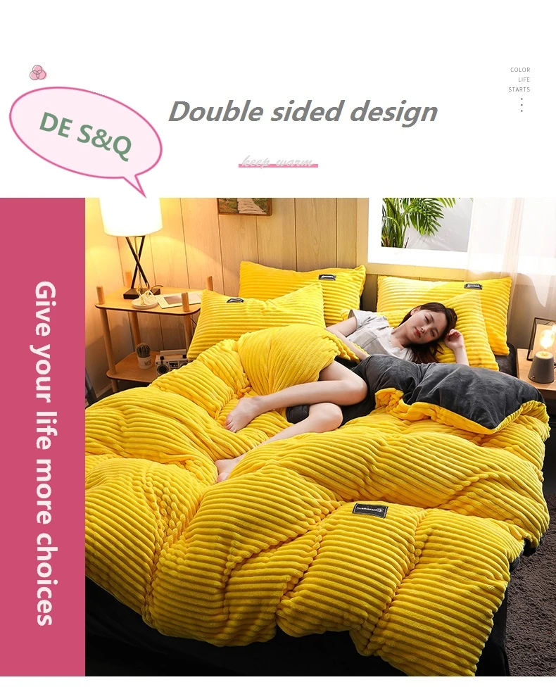 Customized Queen King Size Bed Sheet Quilt Cover Bedding Set in 4 Grade Color Fastness