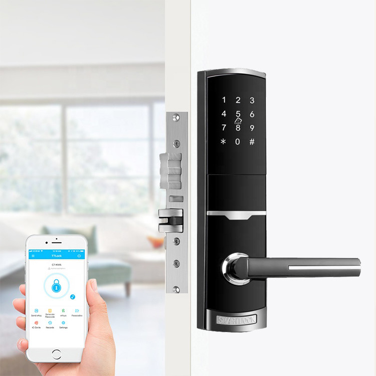 4 Pcs AA Battery Support Keyless Digital Door Lock with Password TTlock Smart Card