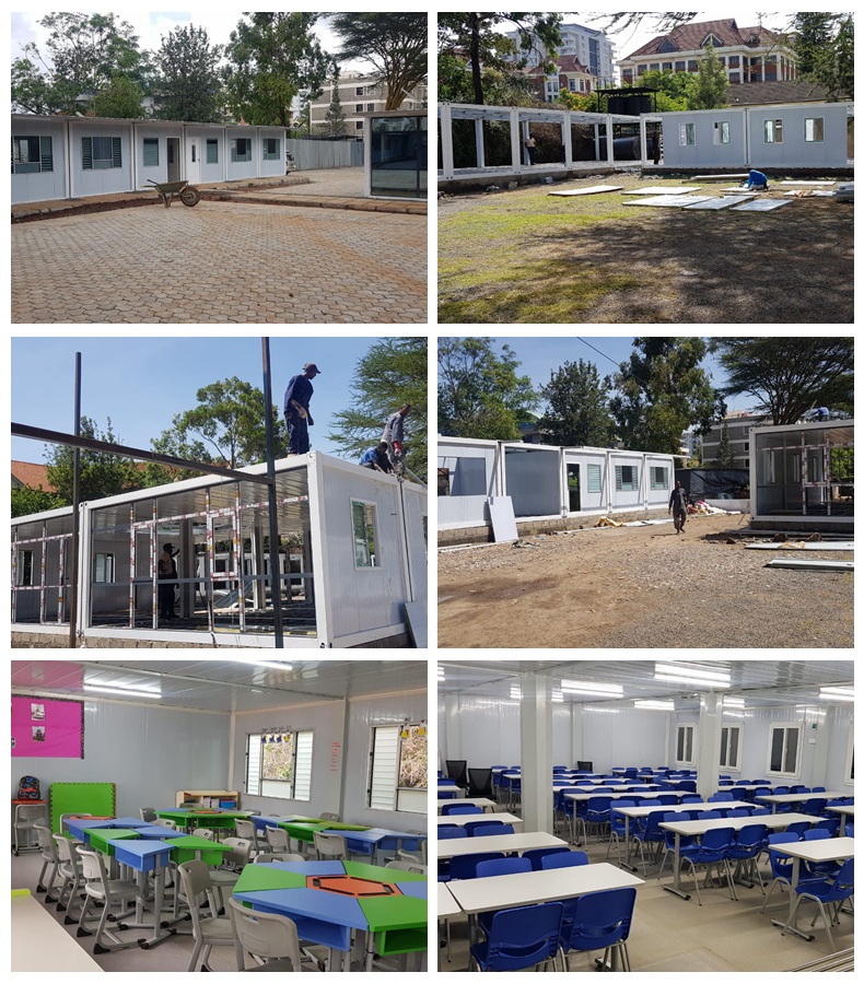 Prefabricated Portable School Classrooms Steel Structure Movable Fast Build