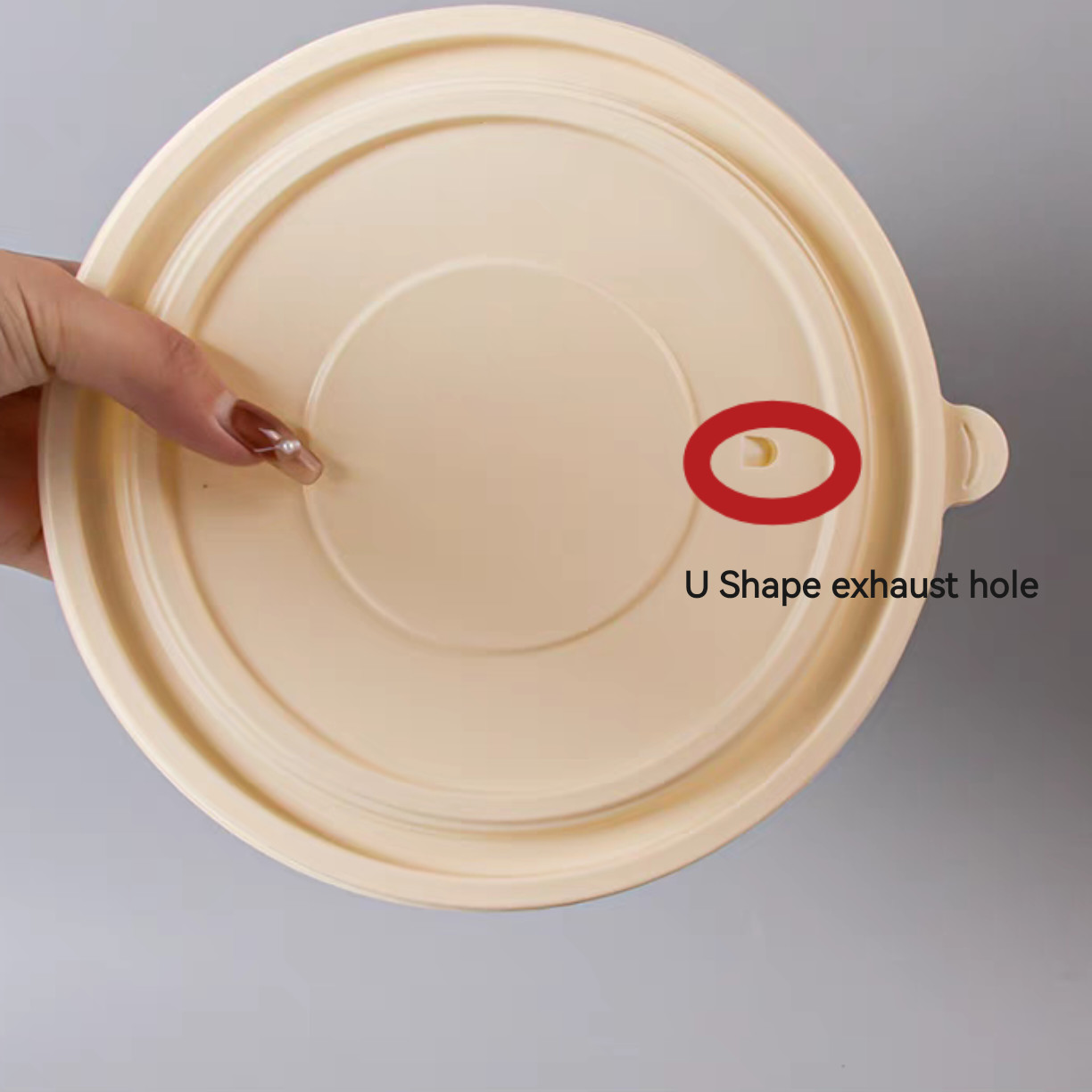 Disposable Blister Noodles Biodegradable Container Round Eco Friendly Bowl