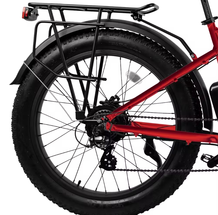 26 Inch Fat Tire Electric Mountain Bike Electric Hybrid Bike 60V 500W Long Range Motor Ebike Front Suspension Ebike