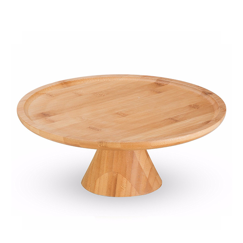 Turntable Spinning Bamboo Cake Stand Decorating For Parties Weddings And Restaurants