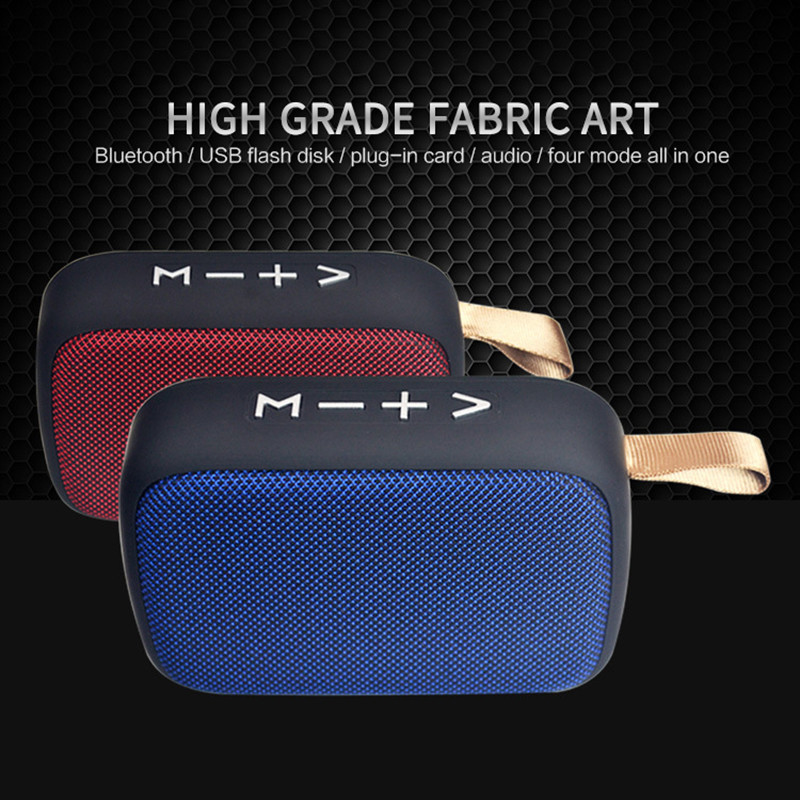 Fabric 3D Stereo Mini Bluetooth Speaker Dj Sound Box Bass FM TF Card