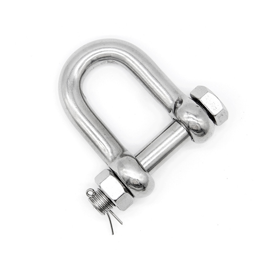 Ss304 316 Bolt D Type Shackle For Connection And Fastening