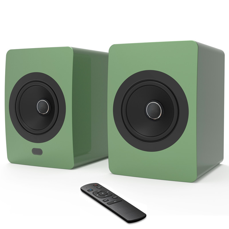 Wood TWS Bookshelf Bluetooth Speakers Portable True Wireless Speakers 200W RMS
